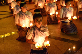 Candle bearers, Loy Krathong 2014 Chiang Mai, Thailand