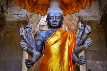 Entryway statue, Angkor Wat, Cambodia